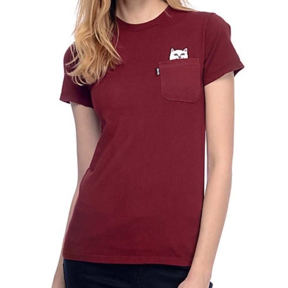 Rip N Dip burgundy T-shirt